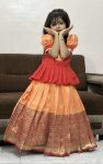 1FANCY LICHI SILK ZARI WEAVING WORK KID’S TOP LEHENGA WEDDING WEAR WHOLESALE PRICE ETHNIC GARMENT (9)