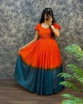 1FANCY MUL COTTON HAND WORK GOWN FESTIVE WEAR WHOLESALE PRICE ETHNIC GARMENT (22)