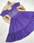 1FANCY MUL MUL COTTON EMBROIDERY THREAD WORK ONE PIECE PARTY WEAR WHOLESALE PRICE ETHNIC GARMENT (15)