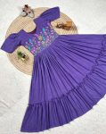 1FANCY MUL MUL COTTON EMBROIDERY THREAD WORK ONE PIECE PARTY WEAR WHOLESALE PRICE ETHNIC GARMENT (15)