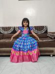 1FANCY SILK DIGITAL PRINTED KID’S GOWN FESTIVE WEAR WHOLESALE PRICE ETHNIC GARMENT (15)