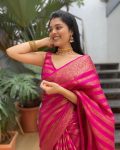 1FASHIONABLE SOFT LICHI SILK JACQUARD WORK SAREE WITH UNSTITCHED BLOUSE PARTY WEAR WHOLESALE PRICE ETHNIC GARMENT (17)