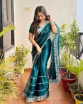 1LUXURY PURE SOFT JIMMY CHOO SILK SEQUENCE WORK WITH WORK BORDER SAREE WITH UNSTITCHED BLOUSE PARTY WEAR WHOLESALE PRICE ETHNIC GARMENT (18)