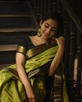 1MODERN LICHI SILK JACQUARD WORK SAREE WITH UNSTITCHED BLOUSE FESTIVAL WEAR WHOLESALE PRICE ETHNIC GARMENT (7)