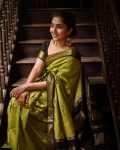 1MODERN LICHI SILK JACQUARD WORK SAREE WITH UNSTITCHED BLOUSE FESTIVAL WEAR WHOLESALE PRICE ETHNIC GARMENT (7)