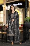 MODERN SOFT CHINON DIGITAL PRINT AND HANDWORK TOP BOTTOM WITH DUPATTA BLACK