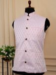 RICH LOOK JACQUARD ONLY KOTI BABY PINK