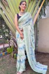 2ATTRACTIVE GEORGETTE DIGITAL PRINTED READY TO WEAR SAREE WITH UNSTITCHED BLOUSE PARTY WEAR WHOLESALE PRICE ETHNIC GARMENT(22)