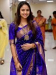 ATTRACTIVE LICHI SILK JACQUARD WORK SAREE WITH UNSTITCHED BLOUSE BLUE