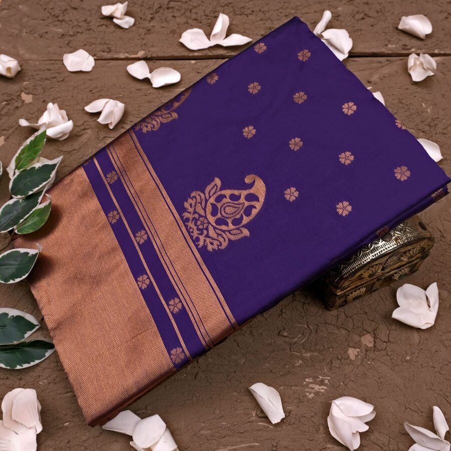 2ATTRACTIVE LICHI SILK JACQUARD WORK SAREE WITH UNSTITCHED BLOUSE BRIDAL WEAR WHOLESALE PRICE ETHNIC GARMENT (6)