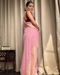 2ATTRACTIVE LICHI SILK JACQUARD WORK SAREE WITH UNSTITCHED BLOUSE FESTIVAL WEAR WHOLE SALE PRICE ETHNIC GARMENT (97)