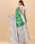 2ATTRACTIVE LICHI SILK JACQUARD WORK SAREE WITH UNSTITCHED BLOUSE PARTY WEAR WHOLESALE PRICE ETHNIC GARMENT (22)