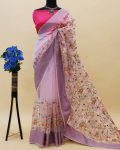 2ATTRACTIVE ORGANZA SILK THREAD AND ZARI-DORI WORK SAREE WITH UNSTITCHED BLOUSE PARTY WEAR WHOLESALE PRICE ETHNIC GARMENT (19)