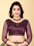2ATTRACTIVE TWILL NET MULTI WORK SAREE WITH UNSTITCHED BLOUSE PARTY WEAR WHOLESALE PRICE ETHNIC GARMENT (20)