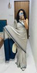 DESIGNER GAJI SOFT  SILK BANDHEJ WORK SAREE WITH UNSTITCHED BLOUSE TEAL