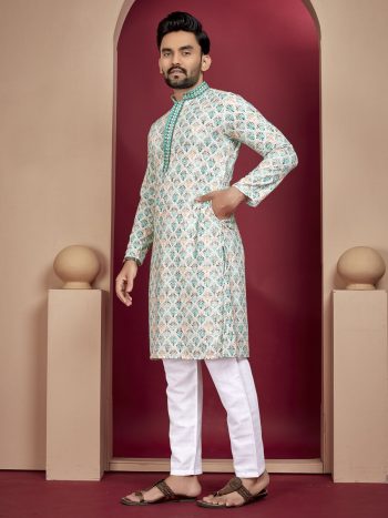 DESIGNER  RAYON DIGITAL PRINT KURTA PAYJAMA RAMA