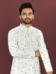 2DESIGNER SILK MULTI COLOUR EMBROIDERY FLOWER WORK WITH ALL OVER MATTE SEQUENCE KURTA PAYJAMA FESTIVAL WEAR WHOLESALE PRICE ETHNIC GARMENT (33)