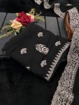 2DESIGNER TABBY ORGANZA THREAD WORK AND ARCO BORDER SAREE WITH UNSTITCHED BLOUSE PARTY WEAR WHOLESALE PRICE ETHNIC GARMENT (6)