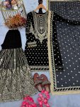 2FANCY GEORGETTE EMBROIDERY SEQUENCE WITH LATKAN BORDER WORK TOP SHARARA WITH DUPATTA FESTIVE WEAR WHOLESALE PRICE ETHNIC GARMENT (11)