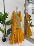 2FANCY GEORGETTE THREAD WITH SEQUENCE WORK TOP SHARARA WITH DUPATTA WEDDING WEAR WHOLESALE PRICE ETHNIC GARMENT (21)