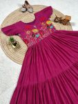 2FANCY MUL MUL COTTON EMBROIDERY THREAD WORK ONE PIECE PARTY WEAR WHOLESALE PRICE ETHNIC GARMENT (23)