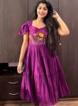FANCY MUL MUL COTTON EMBROIDERY THREAD WORK ONE PIECE PINK