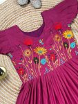 2FANCY MUL MUL COTTON EMBROIDERY THREAD WORK ONE PIECE PARTY WEAR WHOLESALE PRICE ETHNIC GARMENT (23)