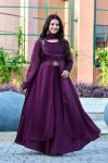 FANCY RANGOLI SILK HANDWORK TOP LEHENGA WITH DUPATTA PURPLE