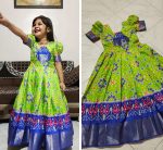 2FANCY SILK DIGITAL PRINTED KID’S GOWN FESTIVE WEAR WHOLESALE PRICE ETHNIC GARMENT (14)