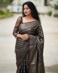 2FASHIONABLE SOFT LICHI SILK JACQUARD WORK SAREE WITH UNSTITCHED BLOUSE PARTY WEAR WHOLESALE PRICE ETHNIC GARMENT (14)
