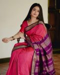 2MODERN LICHI SILK JACQUARD WORK SAREE WITH UNSTITCHED BLOUSE FESTIVAL WEAR WHOLESALE PRICE ETHNIC GARMENT (7)