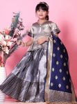 2NEW ARRIVAL JACQUARD WEAVING WORK KID’S TOP LEHENGA WITH DUPATTA FESTIVE WEAR WHOLESALE PRICE ETHNIC GARMENT (5)
