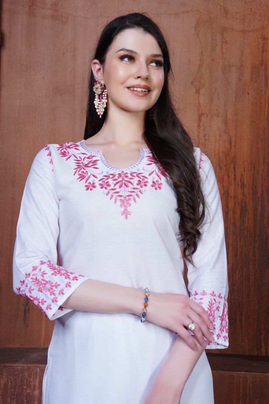 2NEW ARRIVAL RAYON CHIKANKARI EMBROIDERY WORK TOP BOTTOM SET CASAUL WEAR WHOLESALE PRICE ETHNIC GARMENT (11)