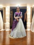 2RICH LOOK NYLON ORGANZA SILK ZARI EMBROIDERY MIRROR WORK LEHENGA CHOLI WITH DUPATTA WEDDING WEAR WHOLESALE PRICE ETHNIC GARMENT (9)
