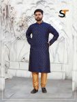 3ATTRACTIVE JACQUARD MEN’S KURTA PAYJAMA WEDDING WEAR WHOLESALE PRICE ETHNIC GARMENT (9)