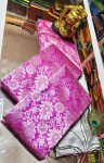 3ATTRACTIVE LICHI SILK JACQUARD WORK SAREE WITH UNSTITCHED BLOUSE PARTY WEAR WHOLESALE PRICE ETHNIC GARMENT (10)