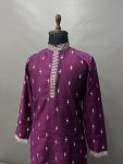 3ATTRACTIVE MATKA SILK SILVER JARI WITH EMBROIDERY BUTI KURTA PAYJAMA PARTY WEAR WHOLESALE PRICE ETHNIC GARMENT (60)