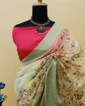 3ATTRACTIVE ORGANZA SILK THREAD AND ZARI-DORI WORK SAREE WITH UNSTITCHED BLOUSE PARTY WEAR WHOLESALE PRICE ETHNIC GARMENT (26)