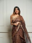 3ATTRACTIVE SOFT COTTON WEAVING JAQUARD BORDER SAREE WITH UNSTITCHED BLOUSE WEDDING WEAR WHOLESALE PRICE ETHNIC GARMENT (12)