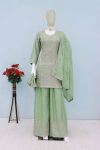 3BOLLYWOOD CHINON EMBROIDERY WORK TOP PALAZZO WITH DUPATTA CASUAL WEAR WHOLESALE PRICE ETHNIC GARMENT (46)
