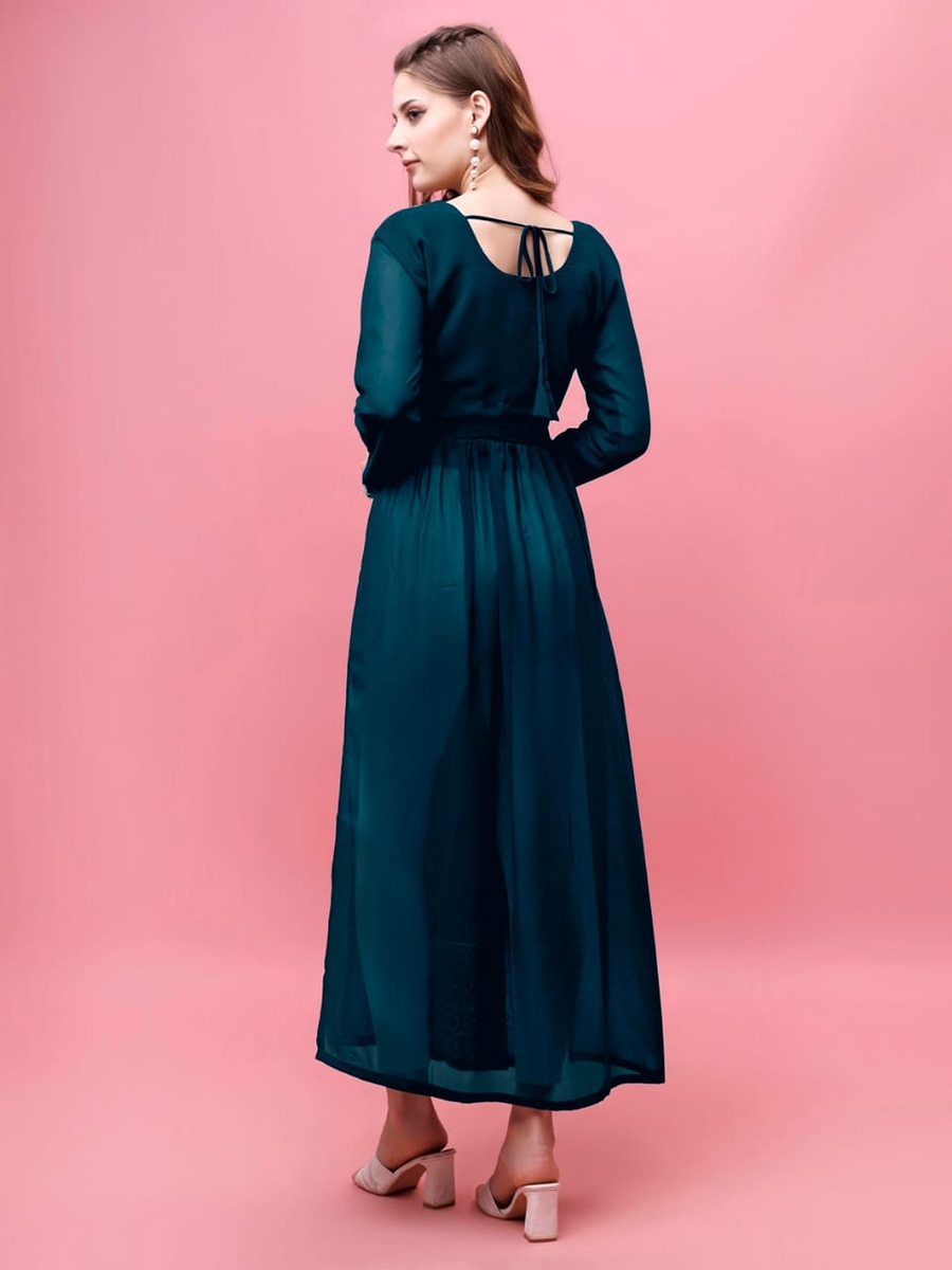 3DESIGNER GEORGETTE EMBROIDERY WORK KURTI CASUAL WEAR WHOLESALE PRICE ETHNIC GARMENT (23)
