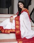 3DESIGNER LICHI SILK JACQUARD WORK SAREE WITH UNSTITCHED BLOUSE FESTIVAL WEAR WHOLESALE PRICE ETHNIC GARMENT (7)