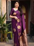 3DESIGNER LICHI SILK JACQUARD WORK SAREE WITH UNSTITCHED BLOUSE PARTY WEAR WHOLESALE PRICE ETHNIC GARMENT (17)