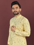 3DESIGNER SILK MULTI COLOUR EMBROIDERY FLOWER WORK WITH ALL OVER MATTE SEQUENCE KURTA PAYJAMA FESTIVAL WEAR WHOLESALE PRICE ETHNIC GARMENT (43)