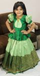 3FANCY LICHI SILK ZARI WEAVING WORK KID’S TOP LEHENGA WEDDING WEAR WHOLESALE PRICE ETHNIC GARMENT (11)