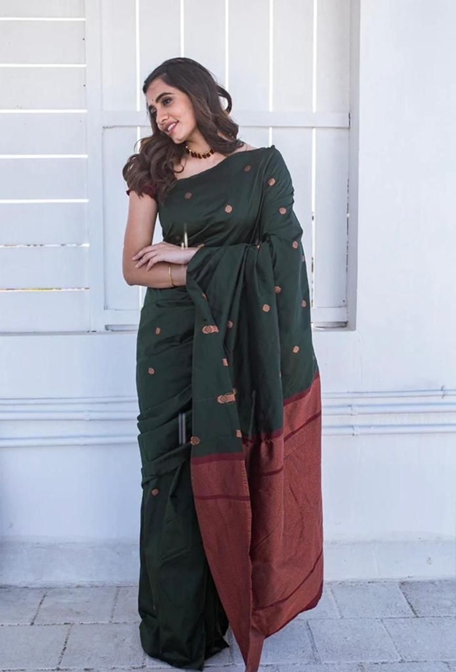 3FASHIONABLE LICHI SILK JACQUARD WORK SAREE WITH UNSTITCHED BLOUSE PARTY WEAR WHOLESALE PRICE ETHNIC GARMENT (23)