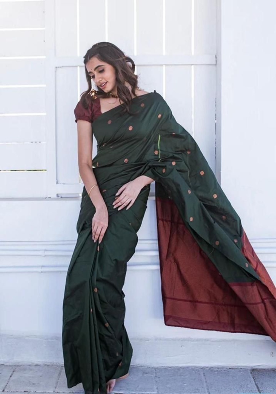 3FASHIONABLE LICHI SILK JACQUARD WORK SAREE WITH UNSTITCHED BLOUSE PARTY WEAR WHOLESALE PRICE ETHNIC GARMENT (24)