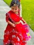 3LATEST CHINON SILK EMBROIDERY WORK KID’S LEHANGA CHOLI WITH DUPATTA WEDDING WEAR WHOLESALE PRICE ETHNIC GARMENT (10)