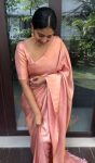 3LATEST SOFT LICHI SILK JACQUARD WORK SAREE WITH UNSTITCHED BLOUSE CASUAL WEAR WHOLESALE PRICE ETHNIC GARMENT (5)