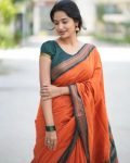 3MODERN LICHI SILK JACQUARD WORK SAREE WITH UNSTITCHED BLOUSE FESTIVAL WEAR WHOLESALE PRICE ETHNIC GARMENT (9)